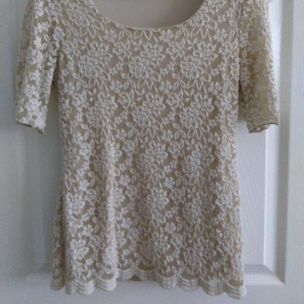 Ivory lace blouse